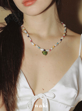 waki 巴洛克糖果 Baroque Candy 春夏彩色系天然珍珠手工串珠项链