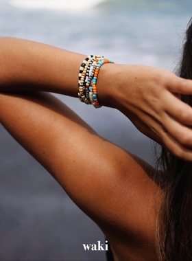 waki 岛屿碎片 Island Fragments 手工弹力串珠手链 三色可选