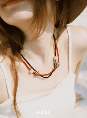 小众玛瑙串珠项链waki海岛度假