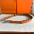 Orange + Silver Buckle (Premium Genuine Leather, One Size Fits All, 1.8cm Wide)