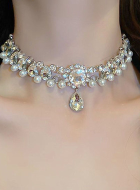 法国CoopKoop简约珍珠项链女轻奢小众高级感水钻choker颈链晚宴