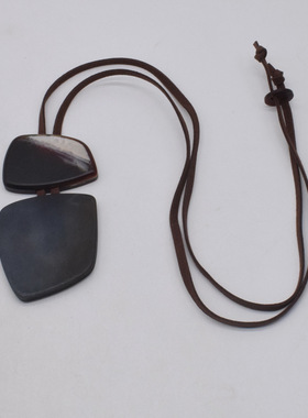 法国CoopKoop复古长款吊坠项链不规则时尚几何图形简约小众设计