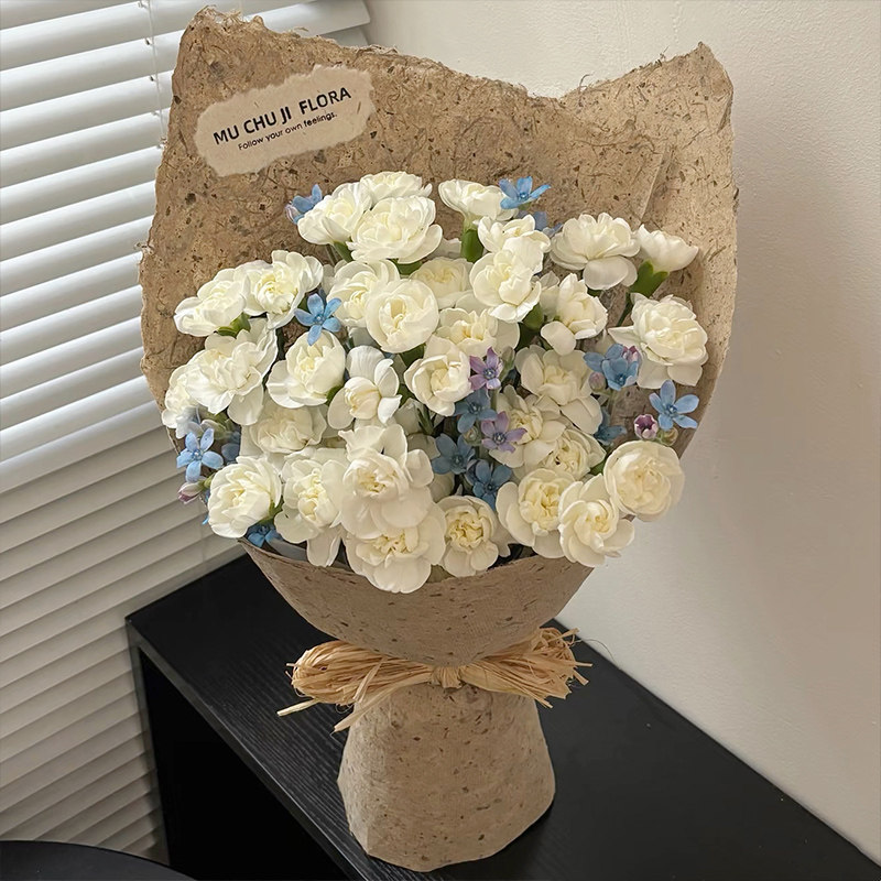 永生花茉莉多丁花束礼物仿真花送闺蜜生日礼物女生男友六一儿童节