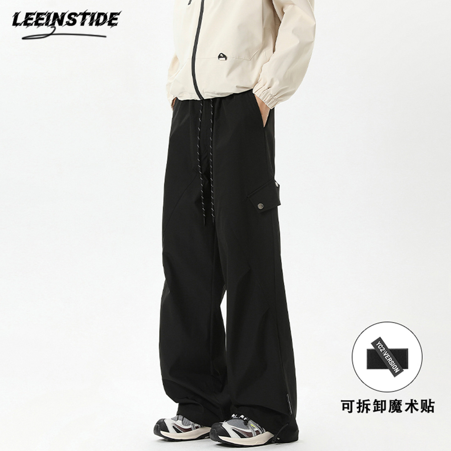 LEEinstide美式户外工装裤男女潮牌宽松直筒休闲长裤登山冲锋裤子