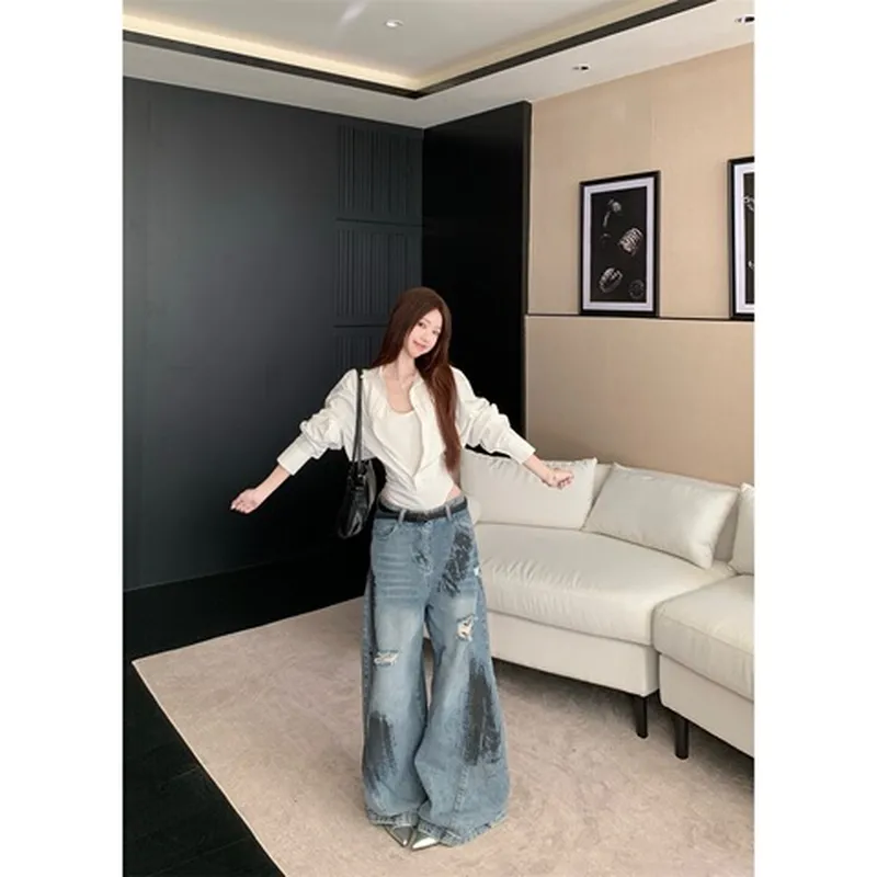 白色修身上衣天丝夏季衬衫假两件女POLO领法式收腰SUNONEONE连体图片