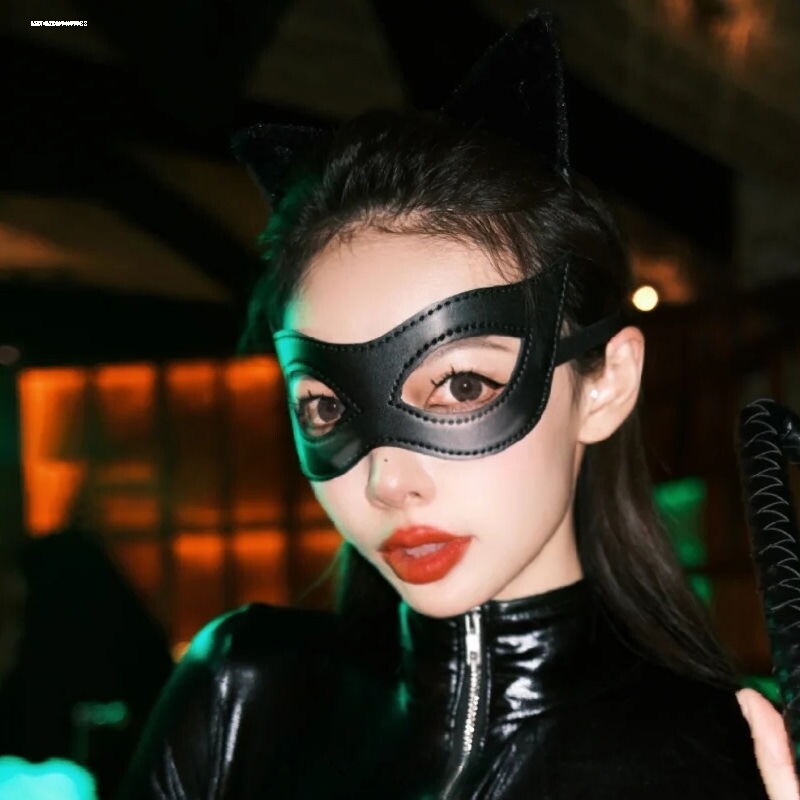 猫女眼罩狐狸面具女日系性感万圣节派对化妆舞会cos半脸面罩情调