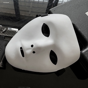 假面舞团面具白脸舞蹈抖音纯白色嘻哈街舞空白全脸男古风个性