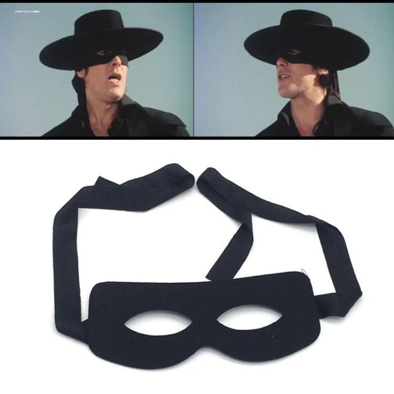 万圣节面具佐罗眼罩 COS角色扮演佐罗半脸面具 表演舞会影视道具