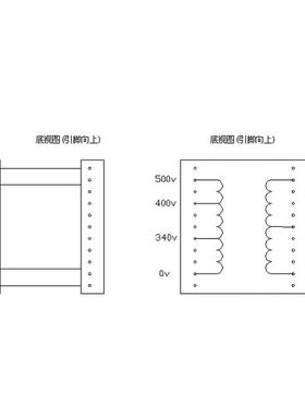逆变器用 EC49 推挽 600W 高频变压器 12V 升压 340V 400V 500V