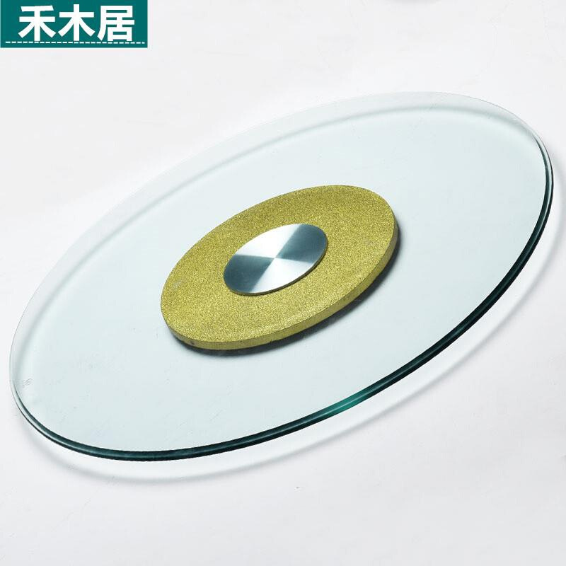 速发园餐桌转桌盘可折叠圆C桌钢化玻璃底座饭桌餐桌大小号餐厅家