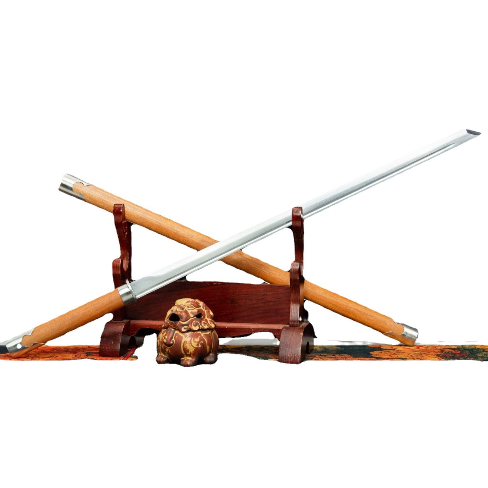 龙泉市刀剑高锰钢素装一体棍直刀居合唐横刀防身影视冷兵器未开刃,金属材料及制品,其他金属制品,淘宝优惠券,粉丝福利购,淘宝优惠卷