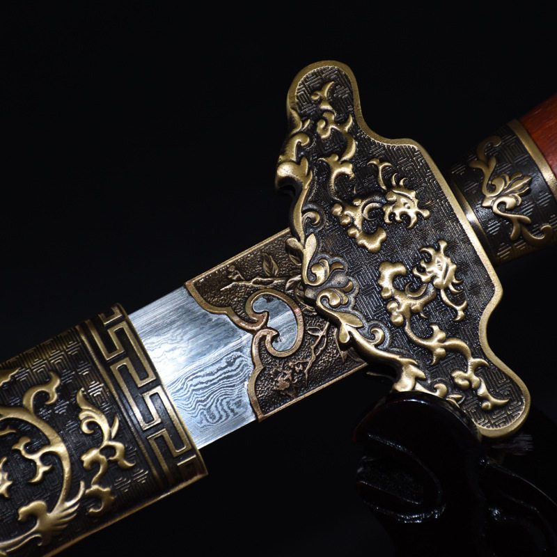 龙泉市刀剑一体花纹钢宝剑铜传统手工锻打硬剑防身冷兵器未开刃,金属材料及制品,其他金属制品,淘宝优惠券,粉丝福利购,淘宝优惠卷