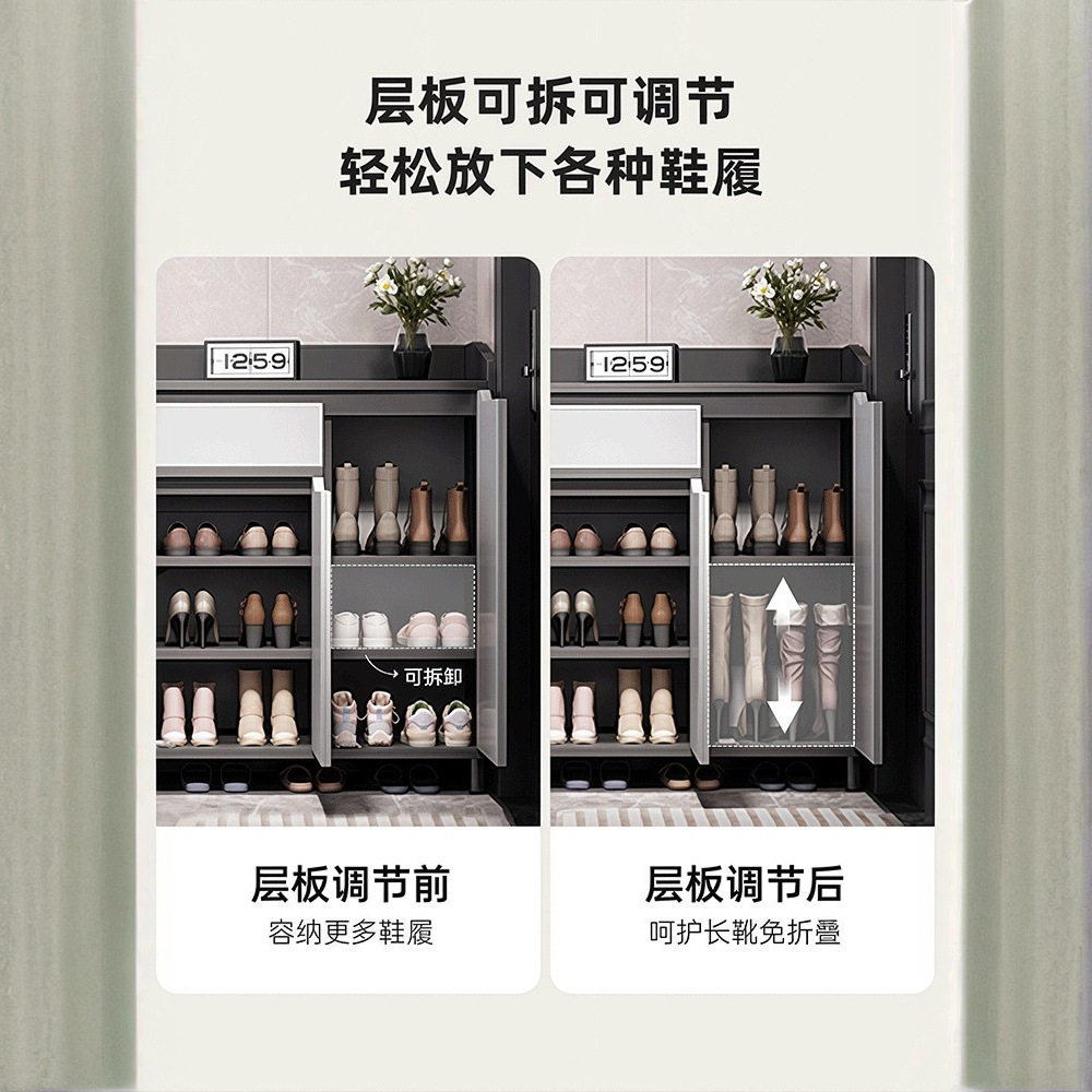 鞋柜家用门口楼道走廊新款2025爆款大容量入户玄关储物柜实木鞋架,住宅家具,鞋柜,淘宝优惠券,粉丝福利购,淘宝优惠卷