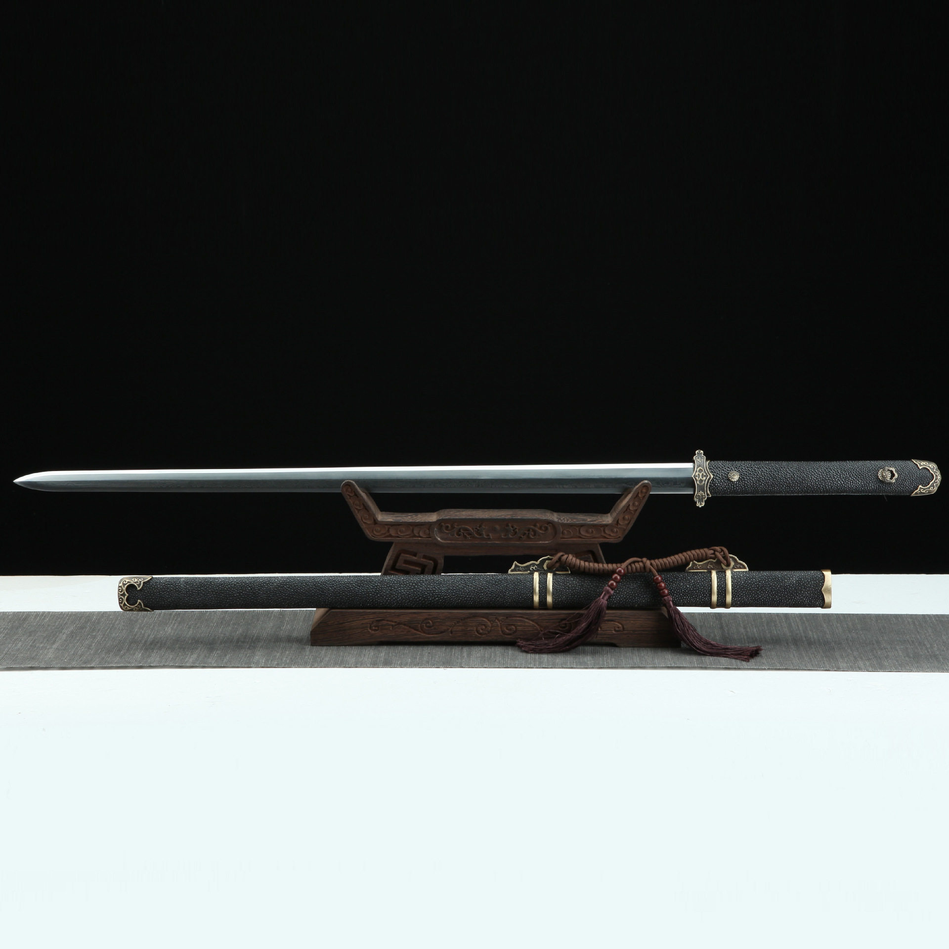 龙泉市刀剑真鱼皮一体唐剑素装防身八面清剑工艺品宝剑兵器未开刃,金属材料及制品,其他金属制品,淘宝优惠券,粉丝福利购,淘宝优惠卷