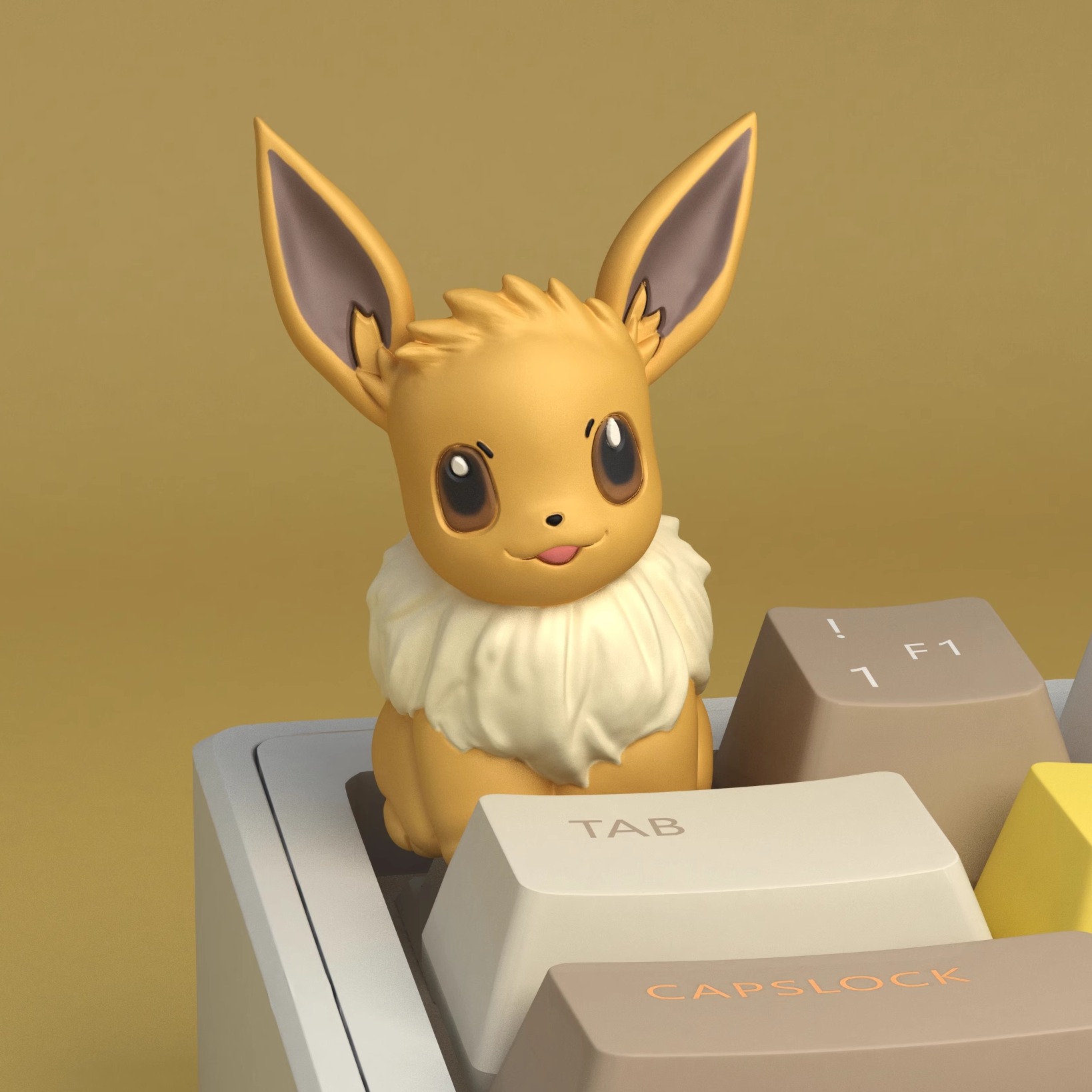 神奇宝贝伊布键帽 宝可梦机械键盘个性键帽创意键帽立体客制化