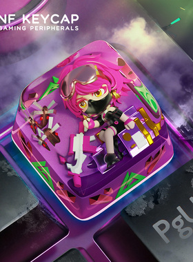 三角洲行动蛊键帽树脂蚀金玫瑰按键帽机械键盘装饰专用客制化esc