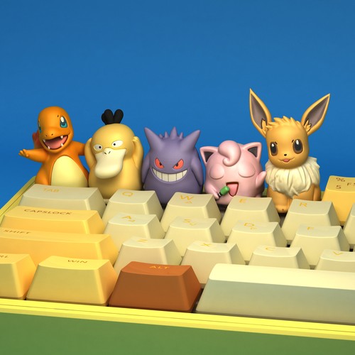 神奇宝贝键帽 宝可梦机械键盘个性键帽创意键帽立体客制化卡通