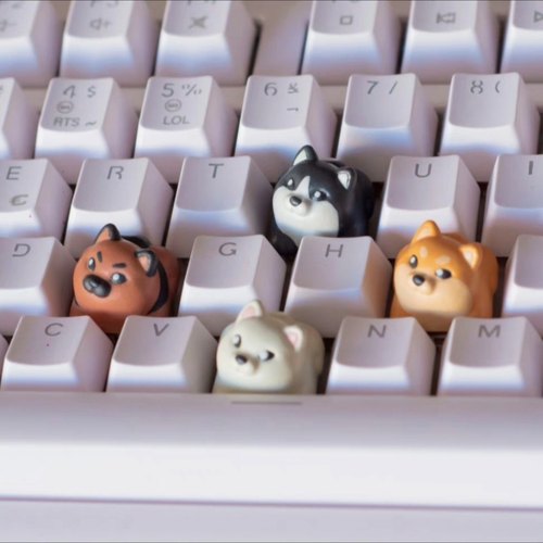 可爱柴犬键帽小狗键帽动物键帽桌搭客制化机械键盘套件小柴柴