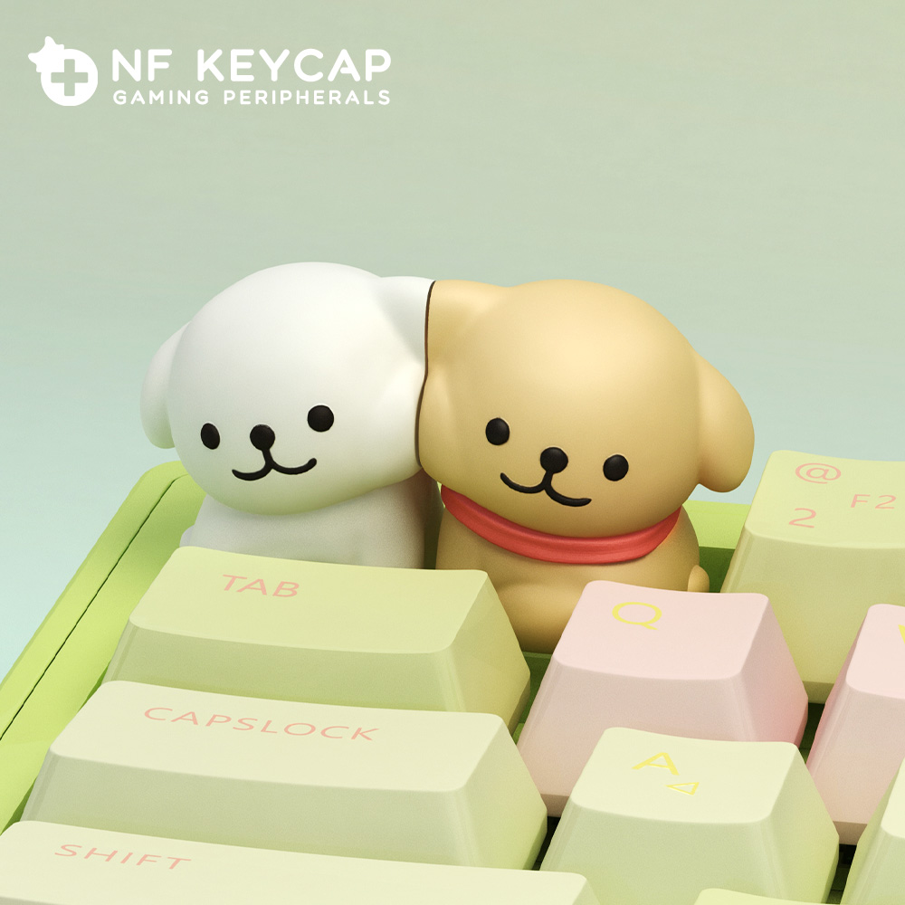 线条小狗键帽 贴贴周边机械键盘键帽个性键帽客制化创意树脂键帽