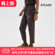 STAW世拓梭织跑步九分裤 透气散热户外马拉松训练运动休闲速干长裤