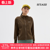 STAW世拓连帽防风跑步夹克透气防泼水可收纳轻量训练御风运动外套