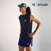 STAW世拓运动分区散热跑步背心COOLMAX抗菌马拉松透气速干无袖 T恤