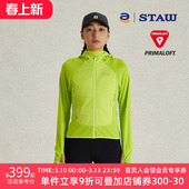 STAW世拓连帽跑步棉衣加绒保暖户外40g金标P棉3A抗菌运动外套棉服