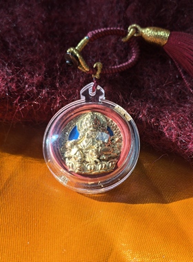 梵天藏传/纯手工微型唐卡/嘎乌盒/纯手工精绘随身佛龛/平安符挂饰