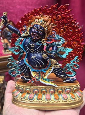 二臂金刚手菩萨/金刚手菩萨/金刚手/恰那多杰/15cm彩绘佛像摆件