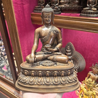 释迦佛/释迦牟尼佛/悉达多/佛陀像/23cm紫铜佛像梵天造像供奉摆件