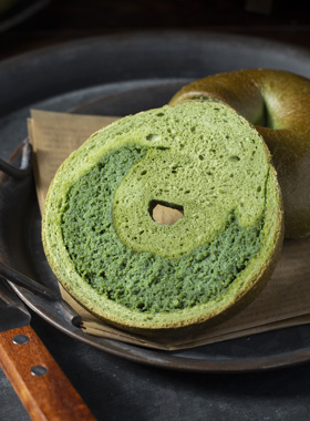 杏柠果新抹茶贝果健康代餐手作欧包零食面包 抹茶很纯 微苦