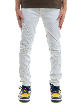 KDNK美式修身绑绳全棉微弹显瘦潮流男裤个性休闲裤-KNB3302