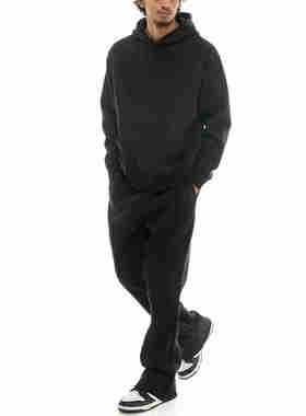 KDNK美式复古满天星连帽卫衣套装男秋冬潮牌宽松休闲运动两件套