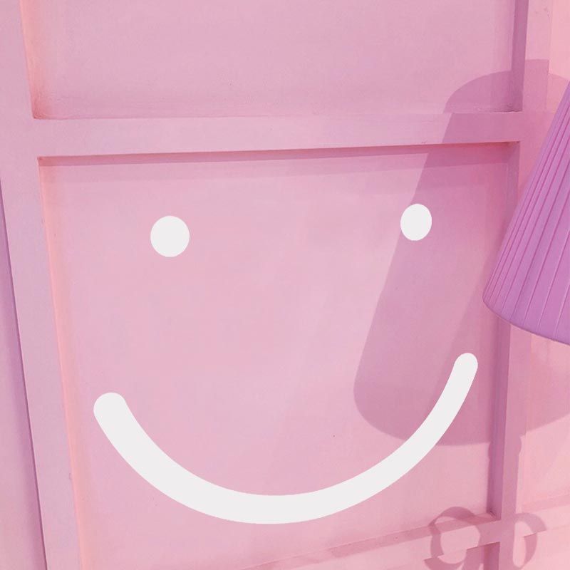 笑脸 个性简约ins风贴纸 服装奶茶甜品店铺玻璃镜子冰箱橱窗装饰