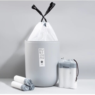 小号垃圾袋免撕家用垃圾桶手提式塑料袋新款加厚抽绳式收纳袋