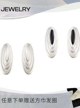 3E JEWELRY 涟漪渐变几何玛瑙贝母耳环