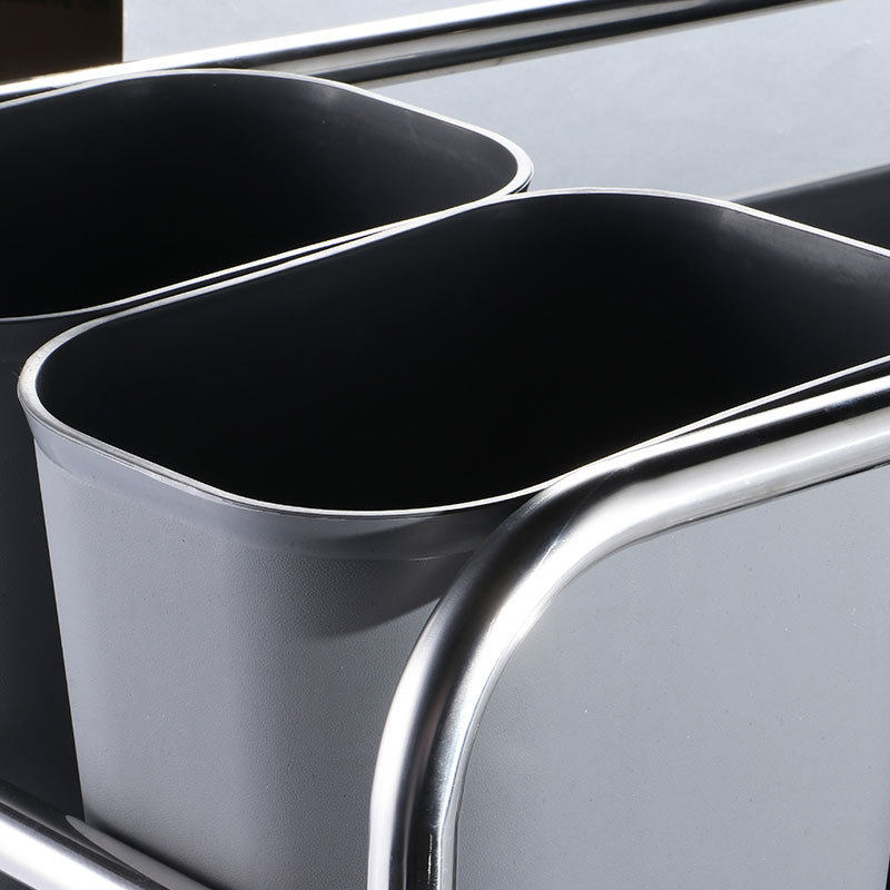 厂促拆装式圆管弯脚收集车 酒店厨房餐车不锈钢收碗车 五斗收集品