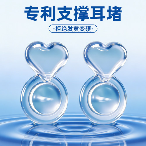 全硅胶软支撑耳堵食品级超紧耳环