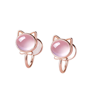 儿童耳环耳夹无耳洞新款防卡通可爱硅胶垫耳夹免打孔不痛假首饰女