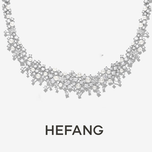 HEFANG何方璀璨星云项链配饰轻奢婚礼百搭优雅气质锁骨链