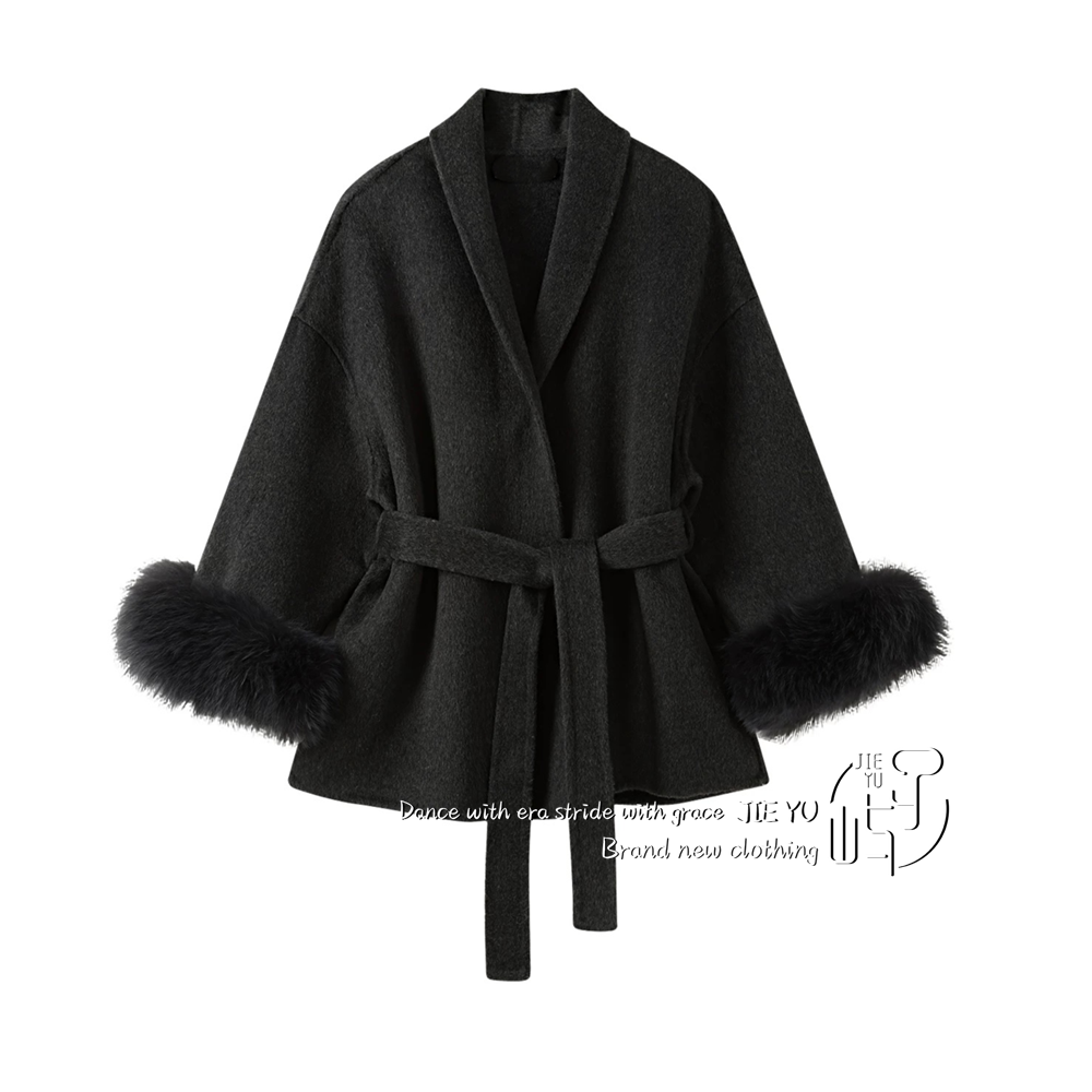 孑屿JIEYU 高级感双面呢子大衣女2025冬新款