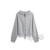 孑屿JIEYU 卫衣外套女 连帽设计感百搭开衫