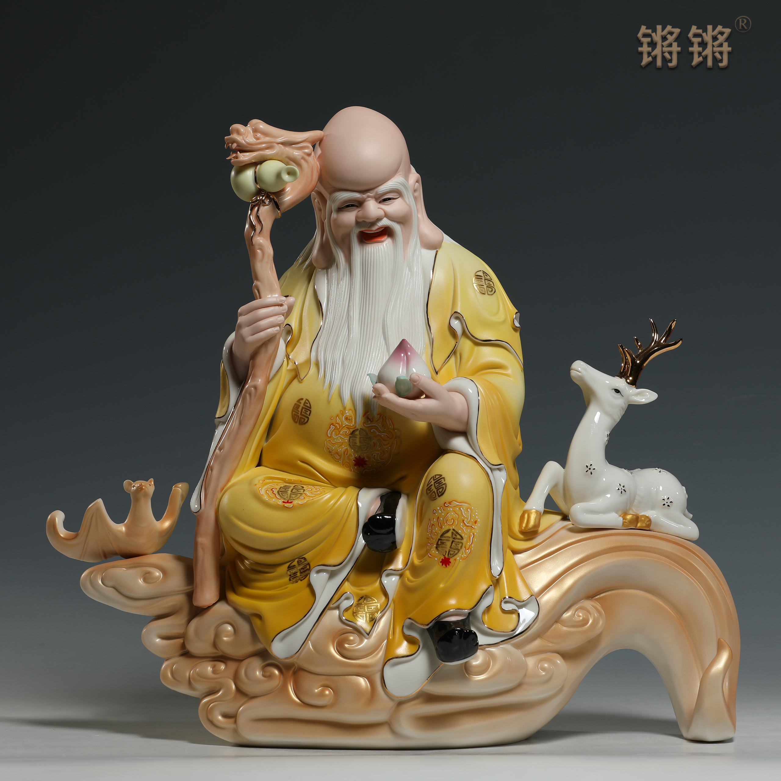锵锵陶瓷16寸寿星神像
