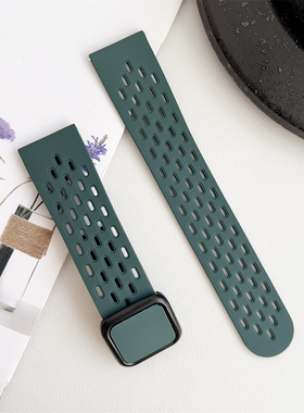 适用华为手表watch4pro表带小米s3方扣磁吸洞洞硅胶s2腕带夏天gt4