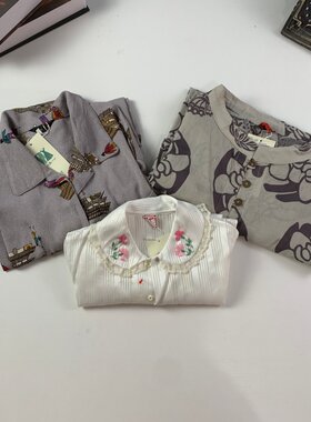 vintage日制古着衬衣百搭设计感上衣衬衫宽松慵懒孤品瑕疵款-989