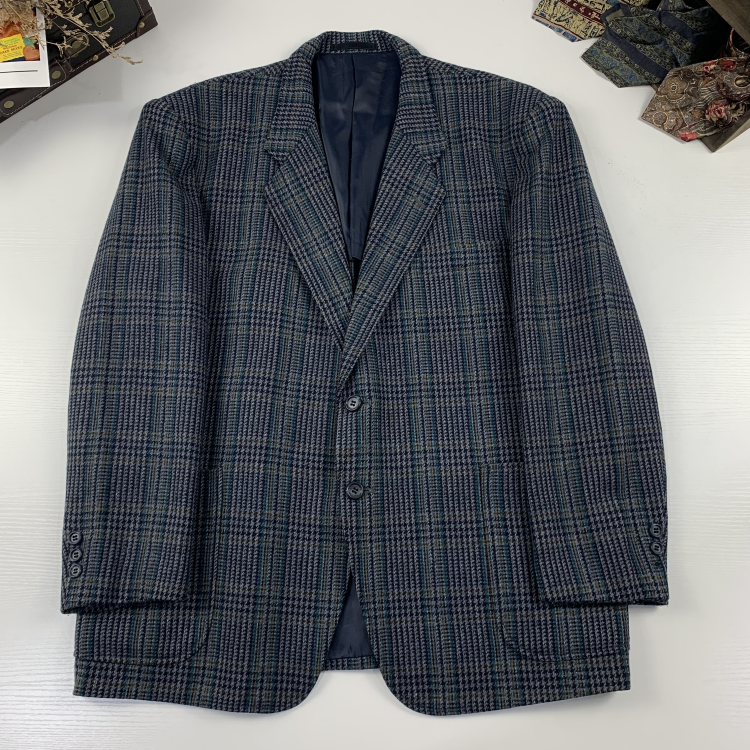 vintage古着日制粗花呢男女西装Harris Tweed呢复古痞帅西服-54