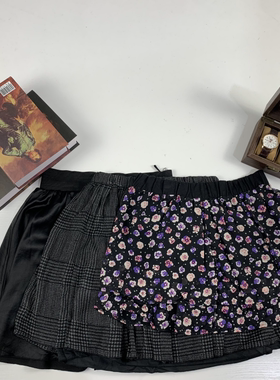 vintage日制古着蛋糕裙古早风少女夏款半身裙青春甜美超短裙-124