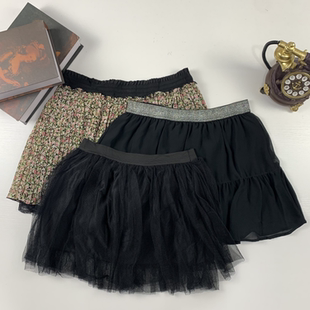 vintage日制古着蛋糕裙古早风少女夏款 半身裙甜美软妹穿搭短裙394