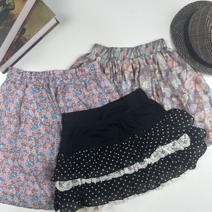 vintage日制古着蛋糕裙古早风少女夏款 139 半身裙可爱青春超短裙