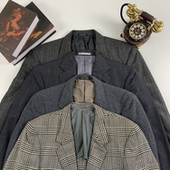 Tweed呢港风雅痞外套 vintage古着日制粗花呢男女西装 Harris